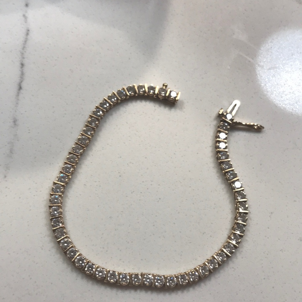 🦋14K GOLD Tennis Bracelet 7” 💕🦋